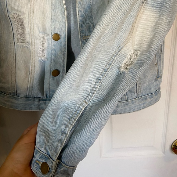 Fashion Nova Distressed Jean Jacket - Picture 5 of 6